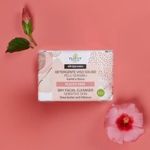 Carica l'immagine nel visualizzatore di Gallery, DETERGENTE VISO SOLIDO PELLI SENSIBILI KARITÈ E IBISCO - BIO | COD. 00003928 | 35 gr