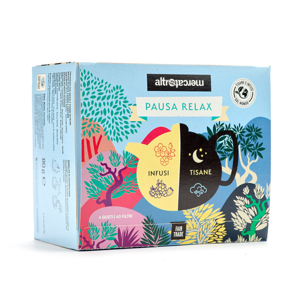 PAUSA RELAX - SELEZIONE DI INFUSI E TISANE | COD. 00001056 | 4x10 filtri - 80 g